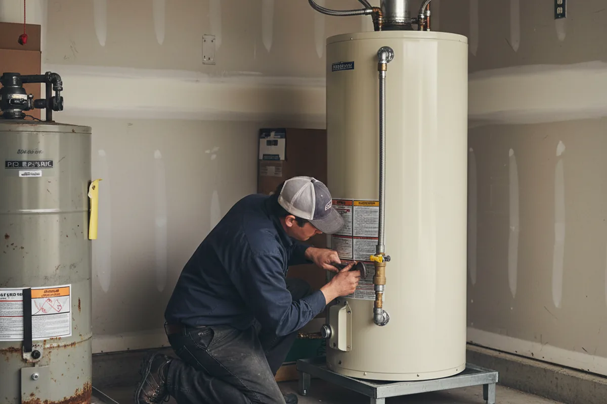 Water heater and shutoff valve replacement in Saint Stephen